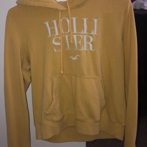 Mustard yellow hollister hoodie